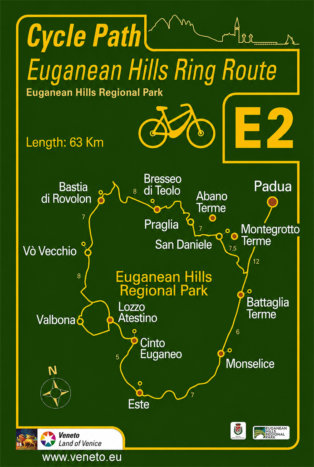 Euganean Hills E2 Cycle Route