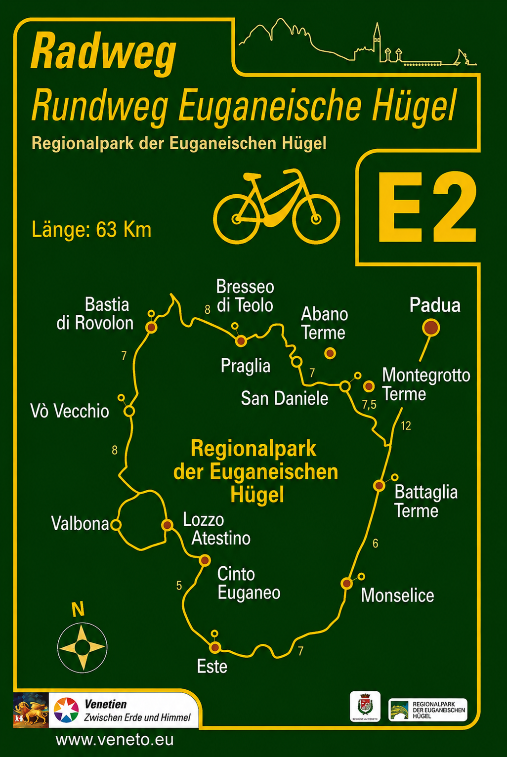 E2-Radrundweg der Euganeischen Hügel